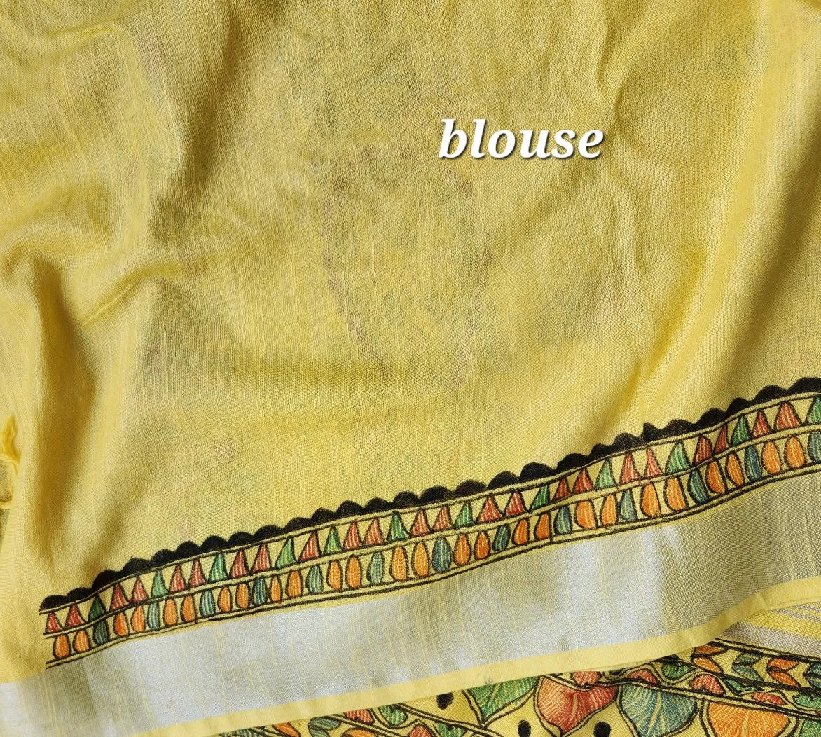 MADHUBANI LINEN SAREE