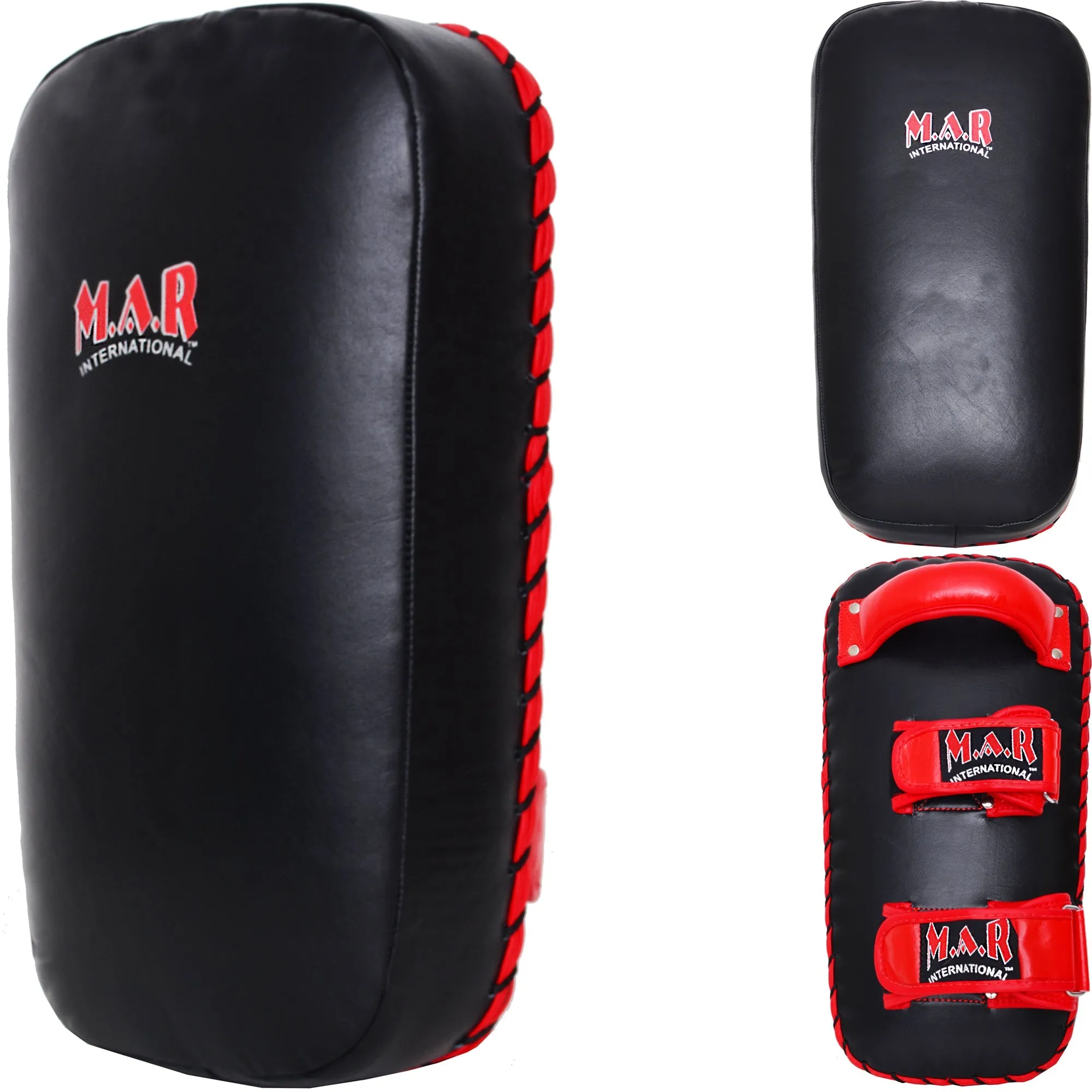 MAR-202A | Black Red Genuine Leather Striking Pad