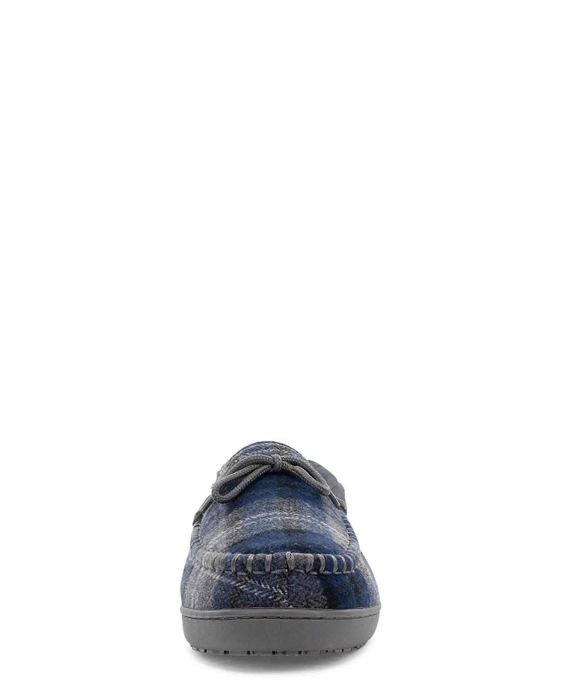 Men's Linden Plaid Moc Slipper - Navy