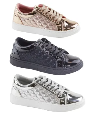 Metallic Round Toe Sneakers -Little/Big Girl Sizes