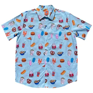 Mets "Fan Feast" Button Up Shirt (LIGHT BLUE)