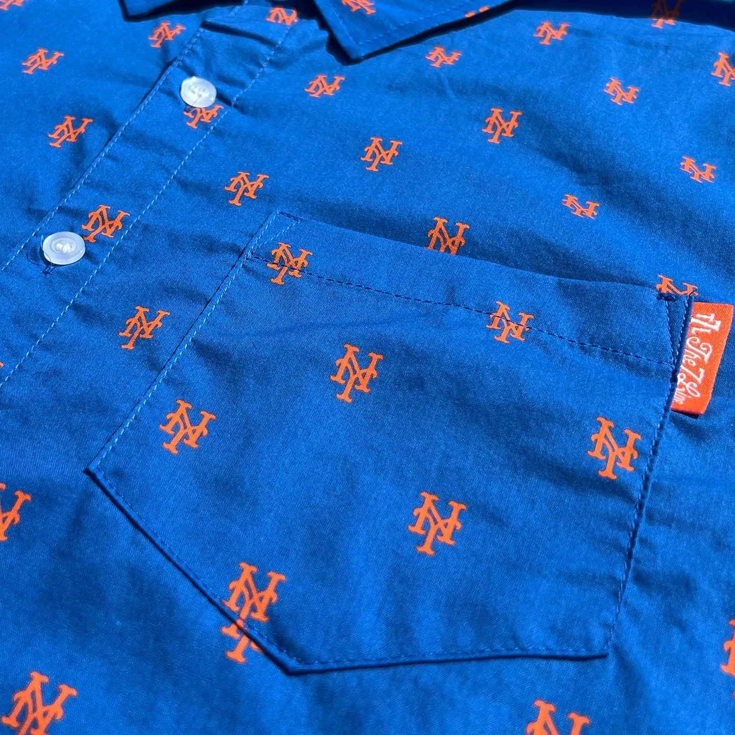 Mets "NY Over Everything" Button Up Shirt (BLUE)