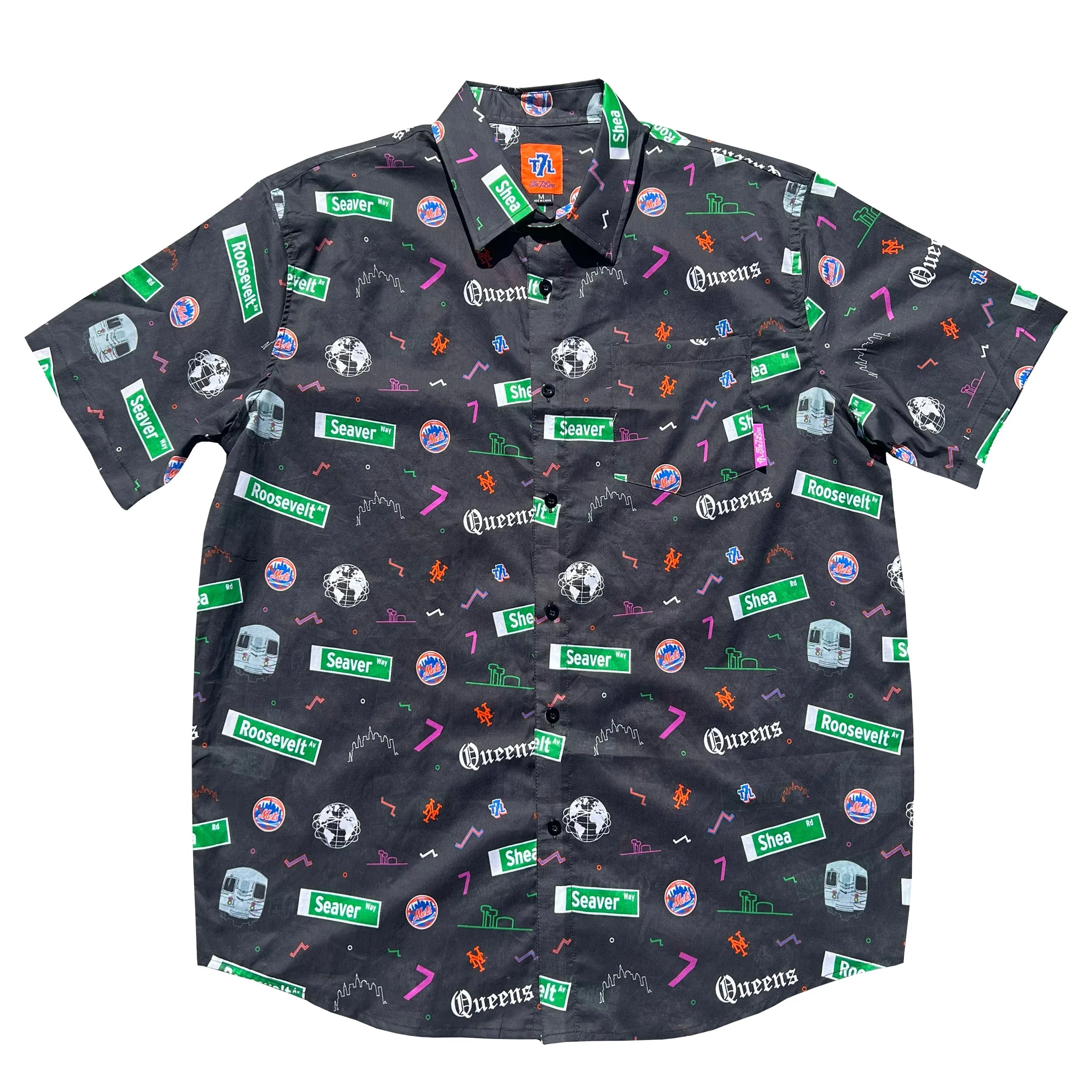 Mets "Queensboro" Button Up Shirt (BLACK)