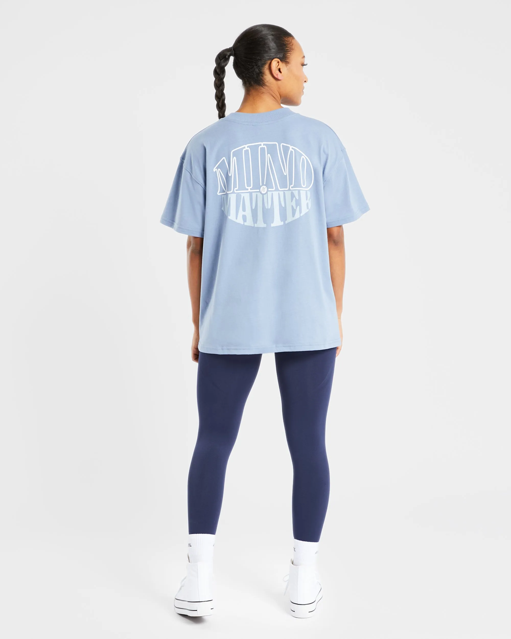 Mind Over Matter Oversized T Shirt - Blue