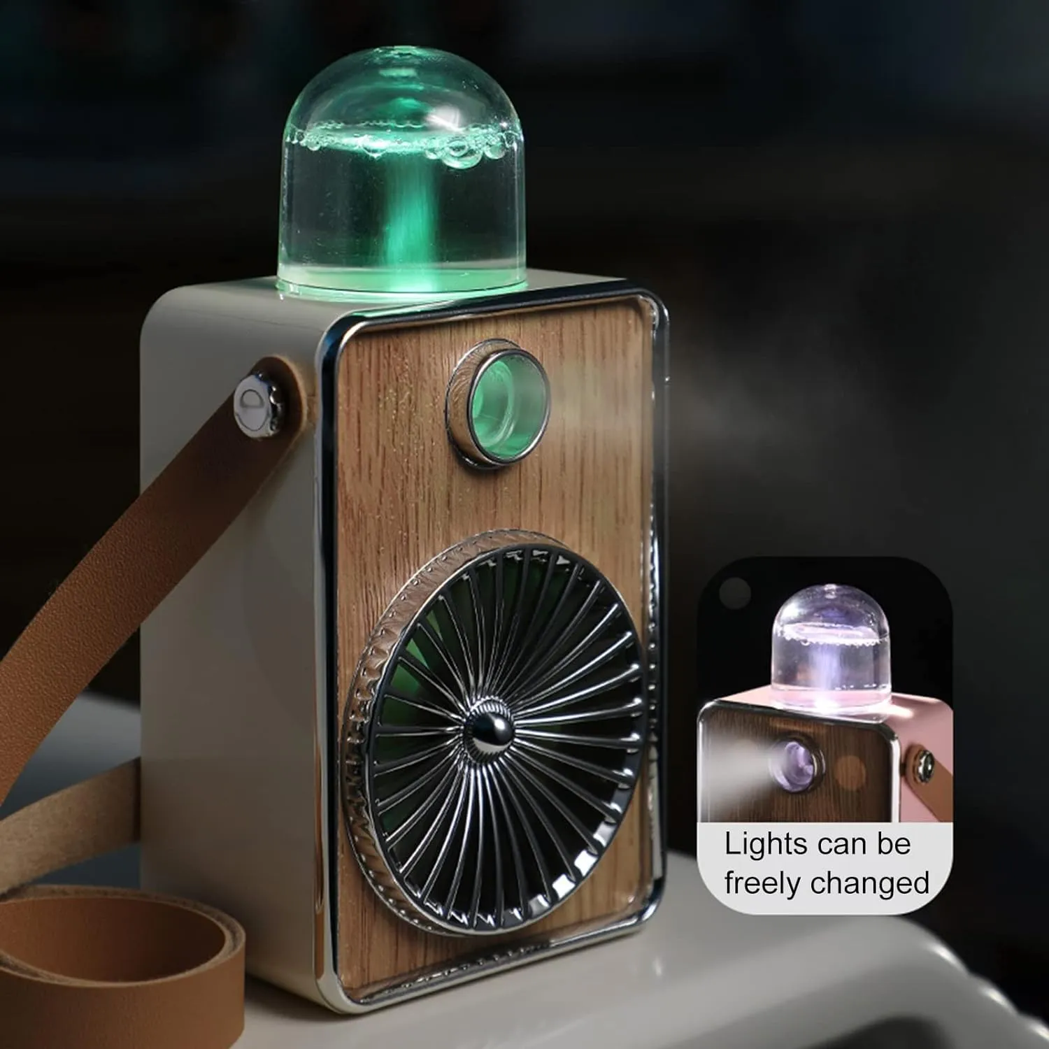 Mini Retro Rechargeable Mist Cooling Fan