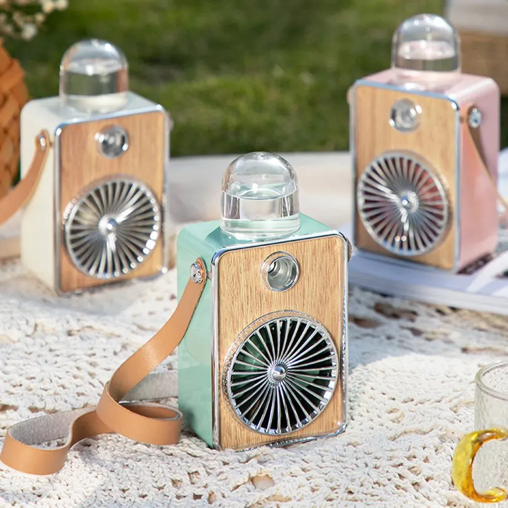 Mini Retro Rechargeable Mist Cooling Fan