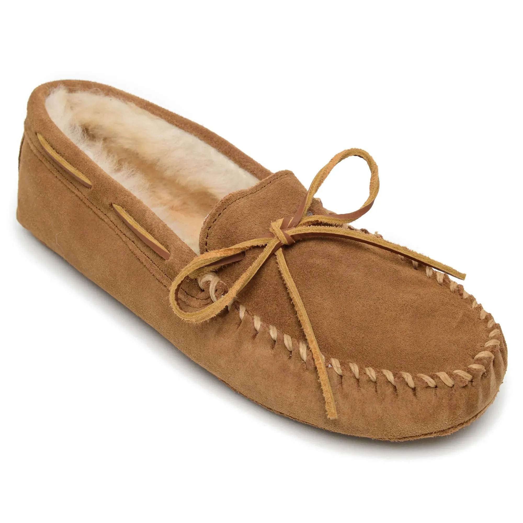 Minnetonka Sheepskin Hardsole Moc - Mens Slippers