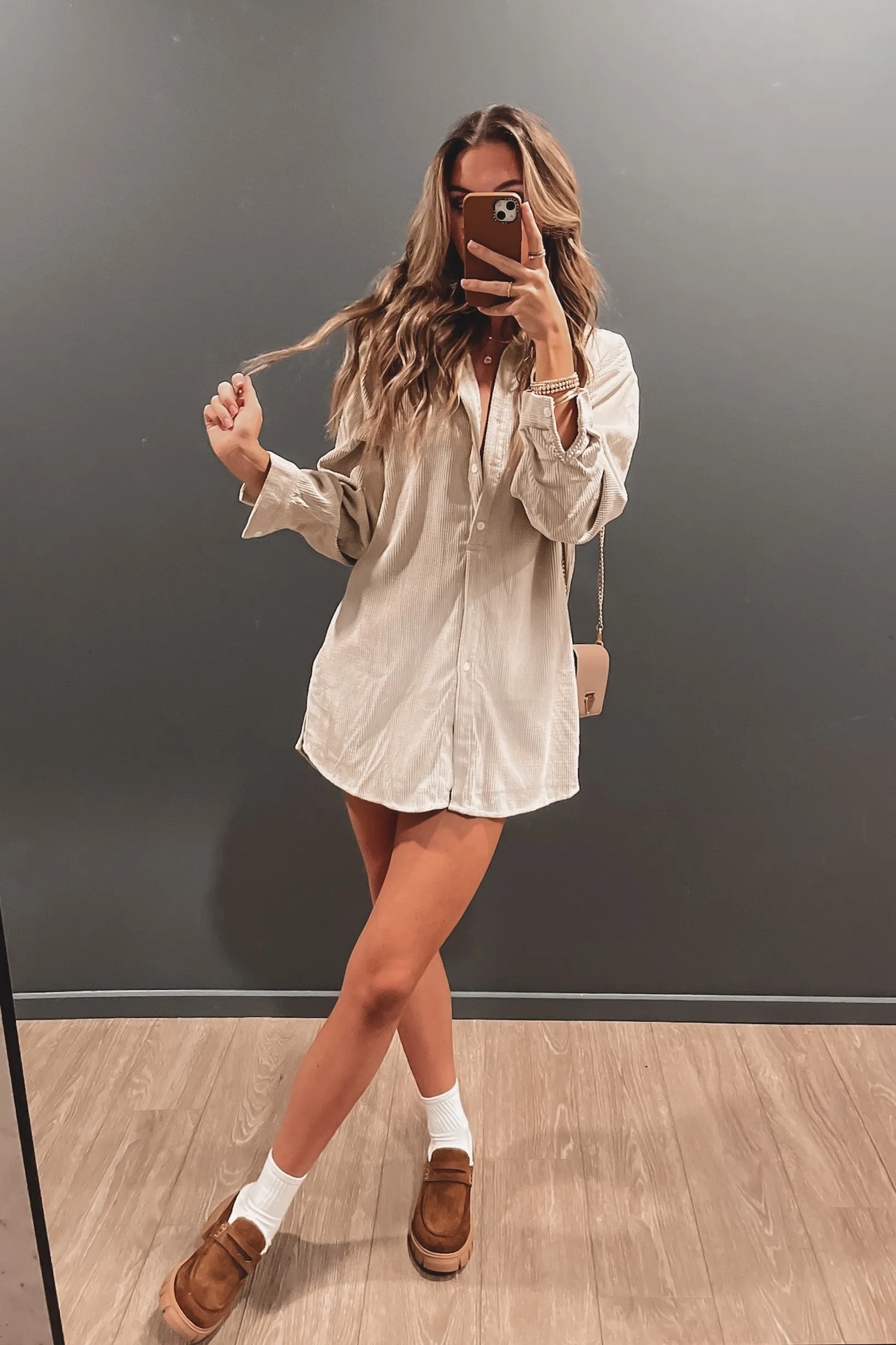 My Girl's So Cute Corduroy Oversized Romper