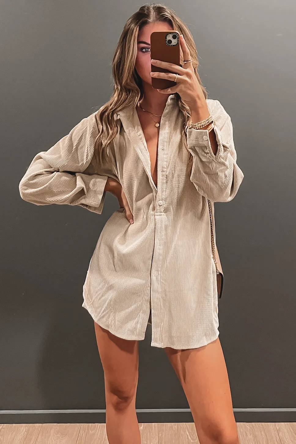 My Girl's So Cute Corduroy Oversized Romper