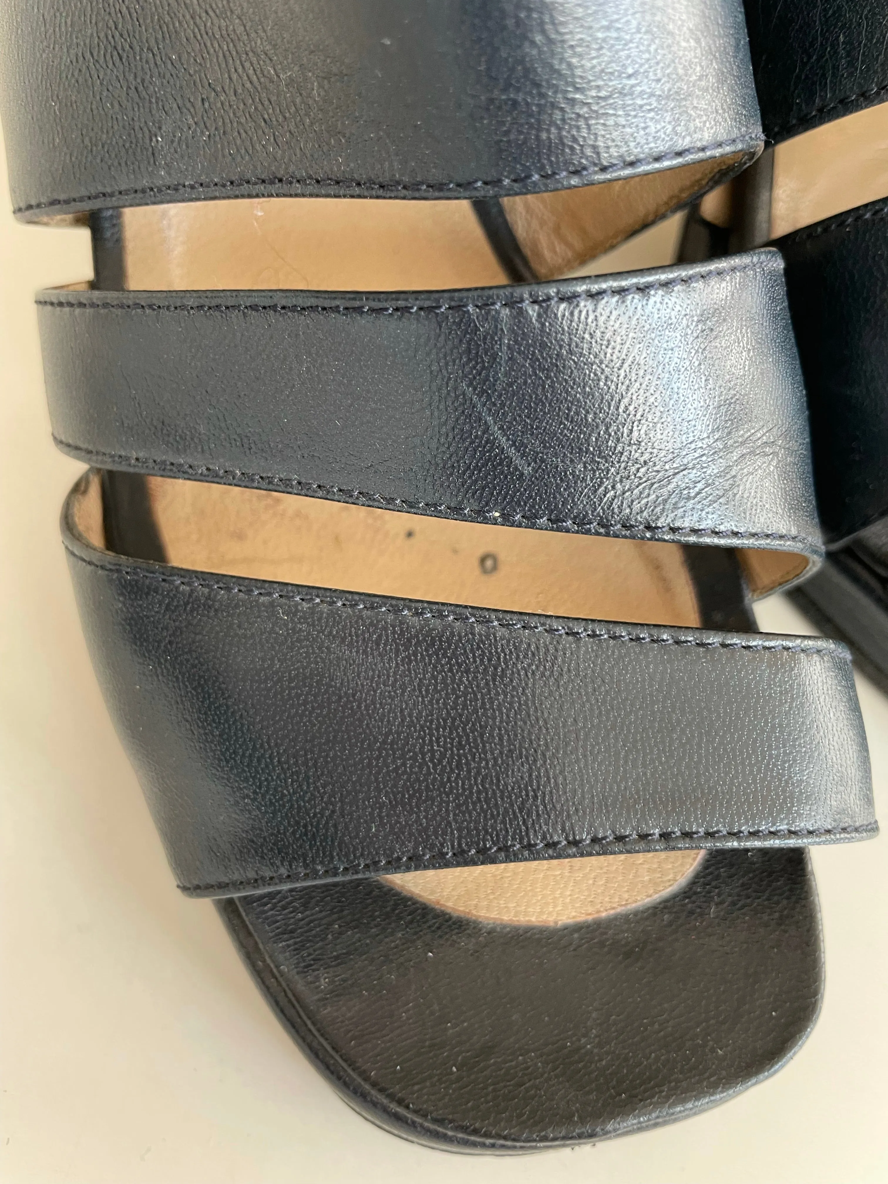 Navy Blue Retro Sandal