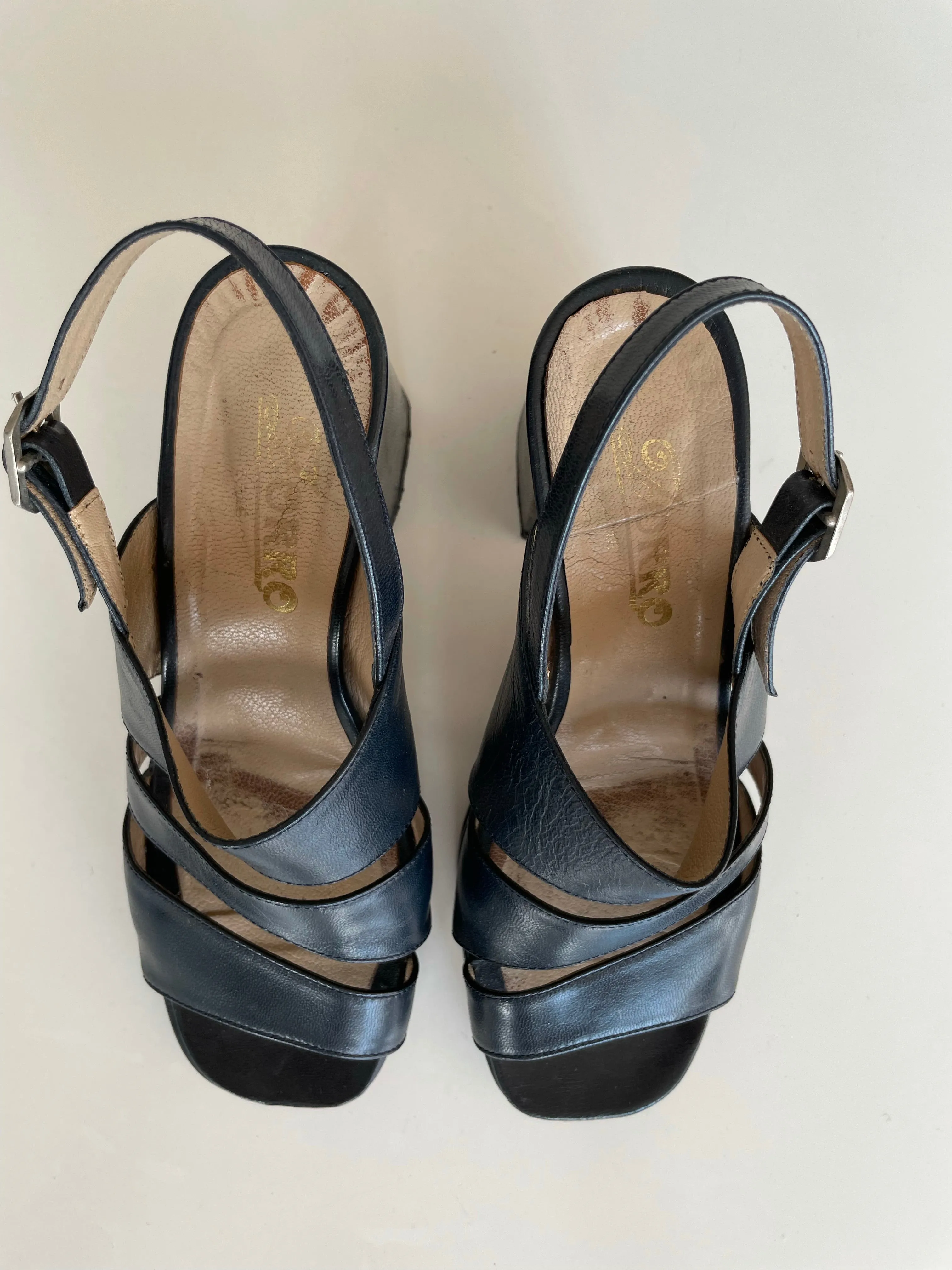 Navy Blue Retro Sandal