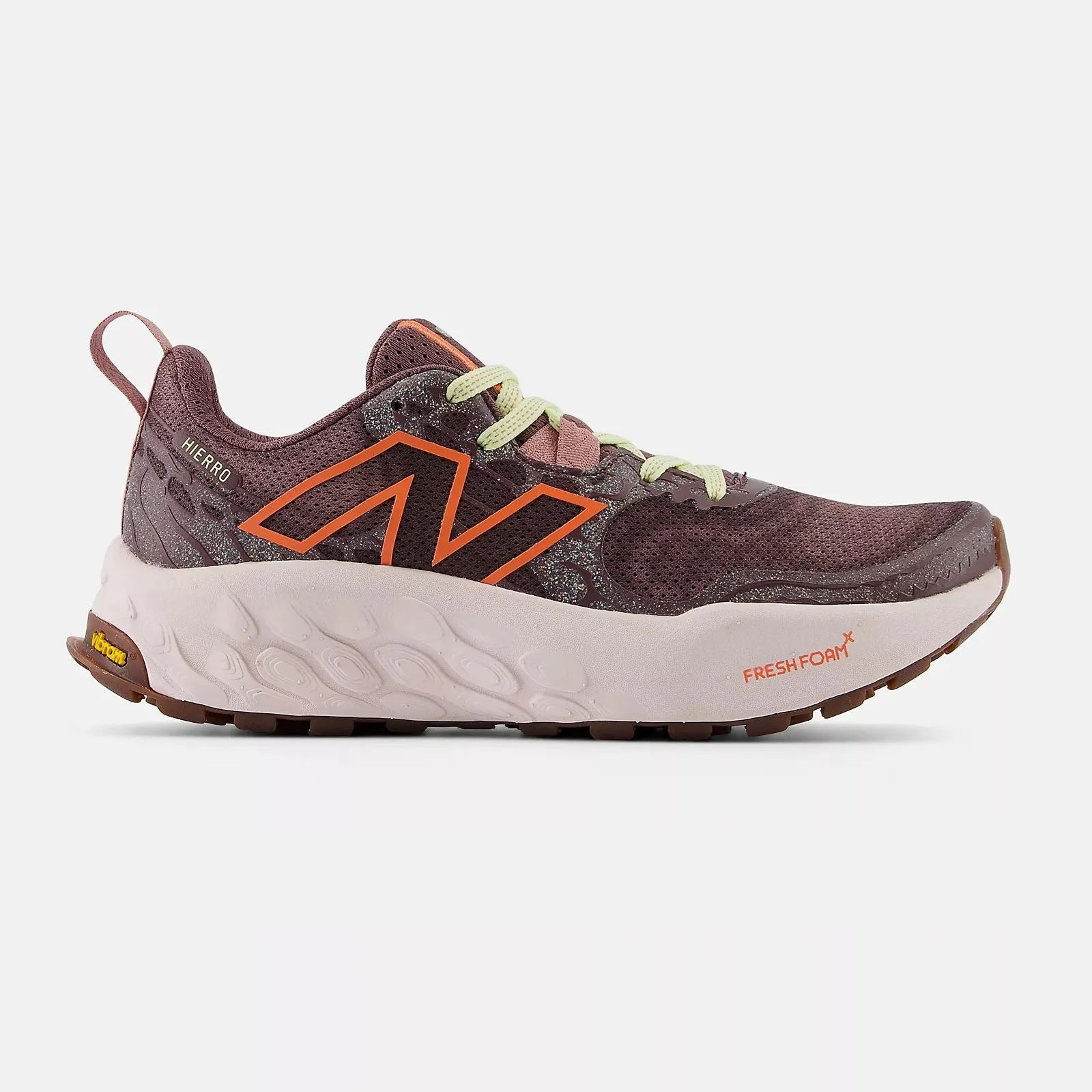 New Balance Fresh Foam X Hierro v8 Wide | Licorice / Gulf Red / Pink Granite | Womens