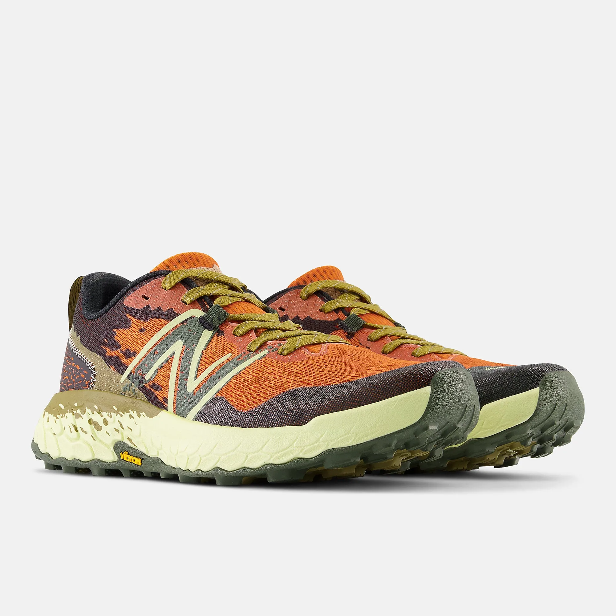 New Balance Mens Fresh Foam X Hierro v7 Trainers - Orange / Olive