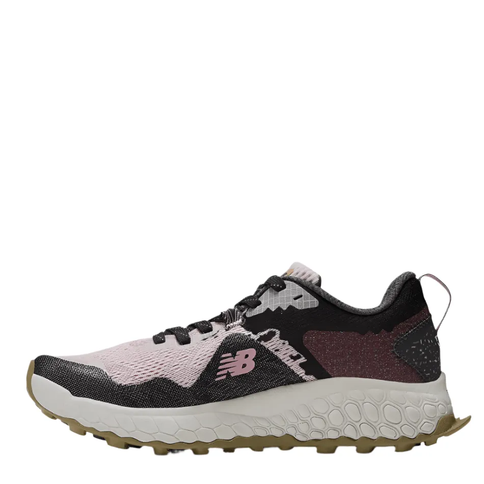 New Balance Women's Hierro v7 Trail Running Shoes in Stone Pink/Blacktop/Washed Burgundy