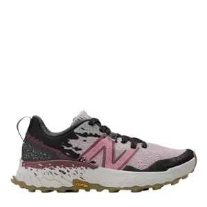 New Balance Women's Hierro v7 Trail Running Shoes in Stone Pink/Blacktop/Washed Burgundy