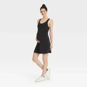 New - Isabel Maternity Women's Midi Active Dress with Shorts