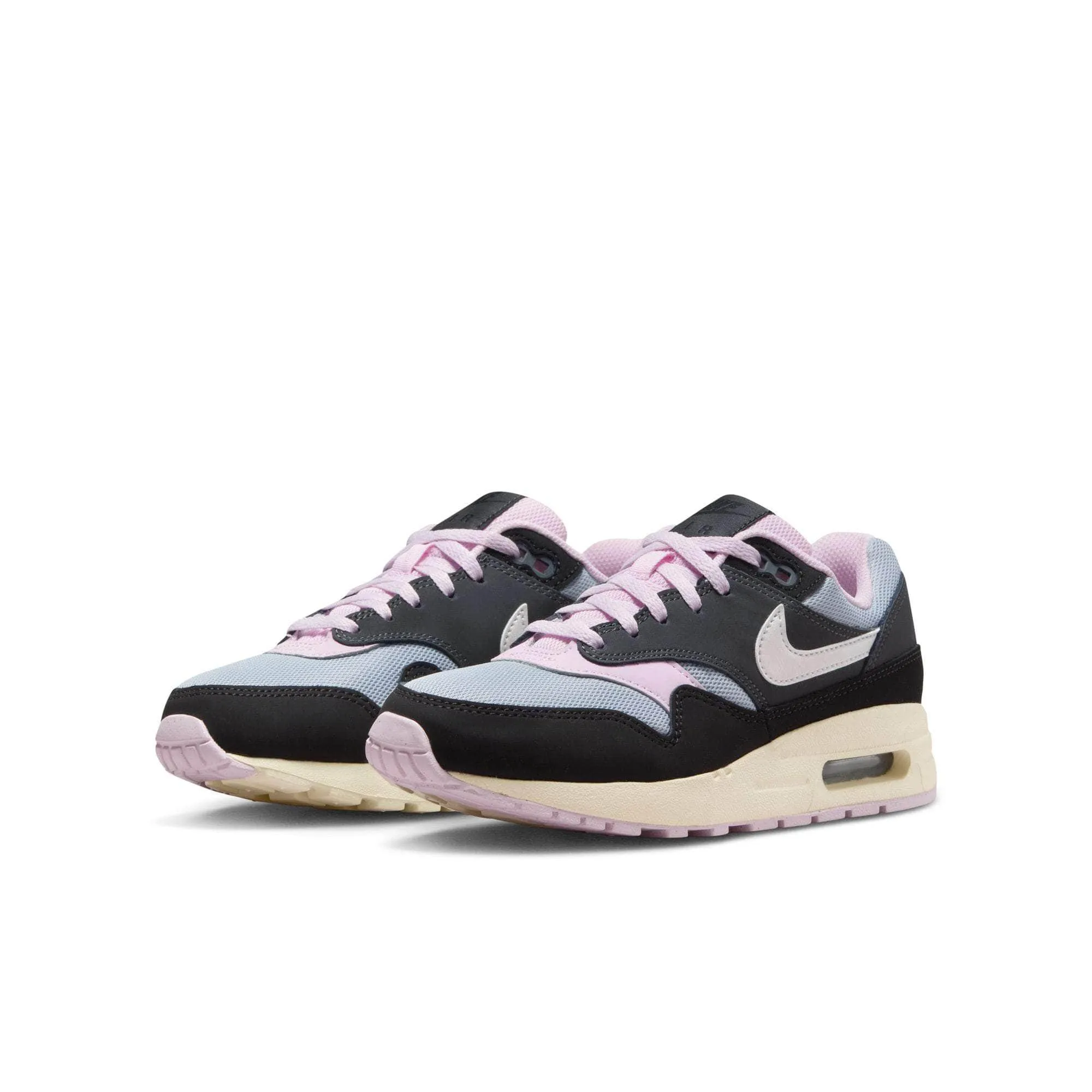 Nike Air Max 1 "Black Anthracite pink Foam" - Boy's Grade School