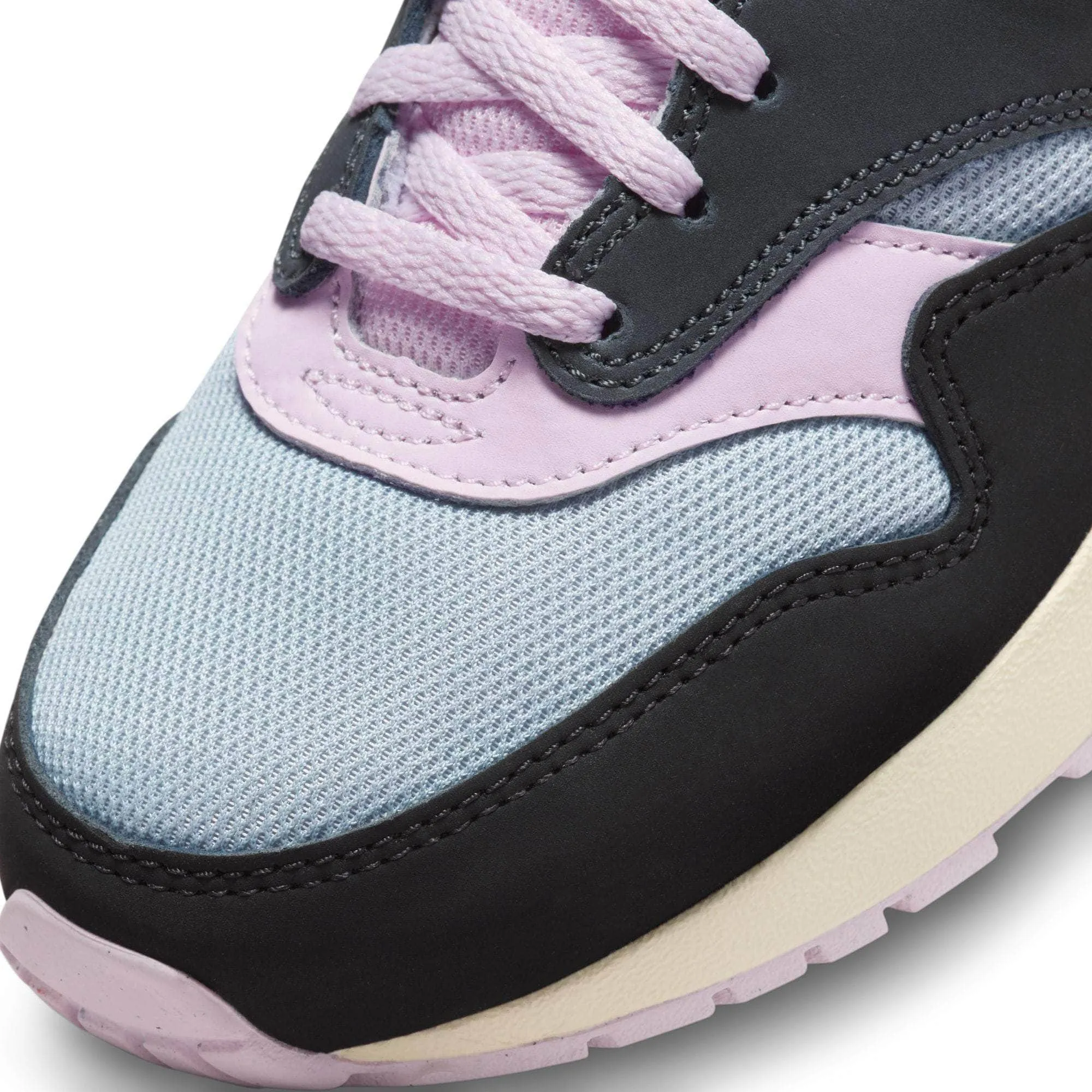 Nike Air Max 1 "Black Anthracite pink Foam" - Boy's Grade School