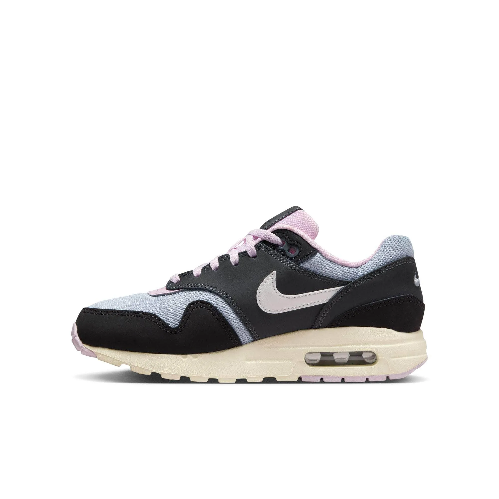 Nike Air Max 1 "Black Anthracite pink Foam" - Boy's Grade School