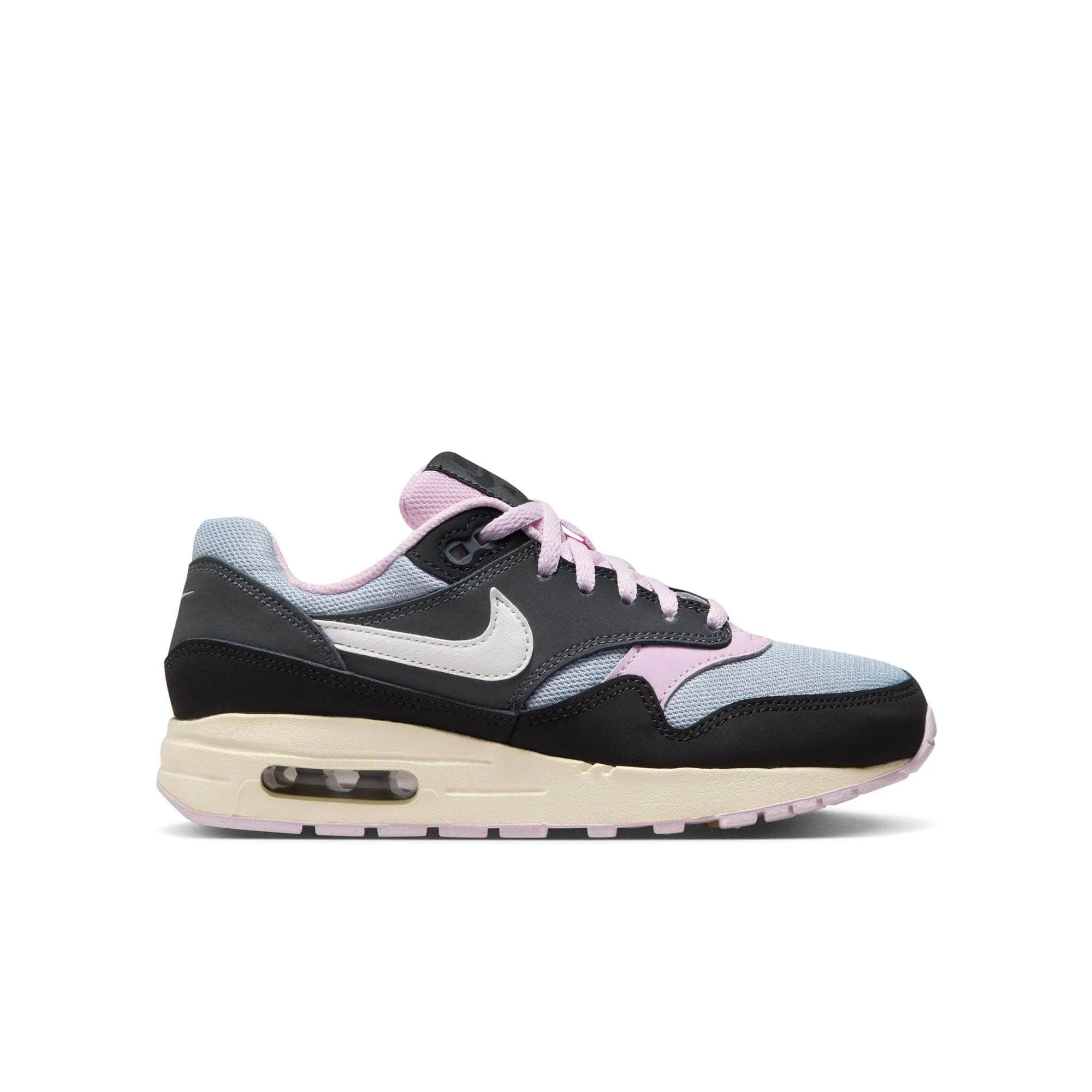 Nike Air Max 1 "Black Anthracite pink Foam" - Boy's Grade School