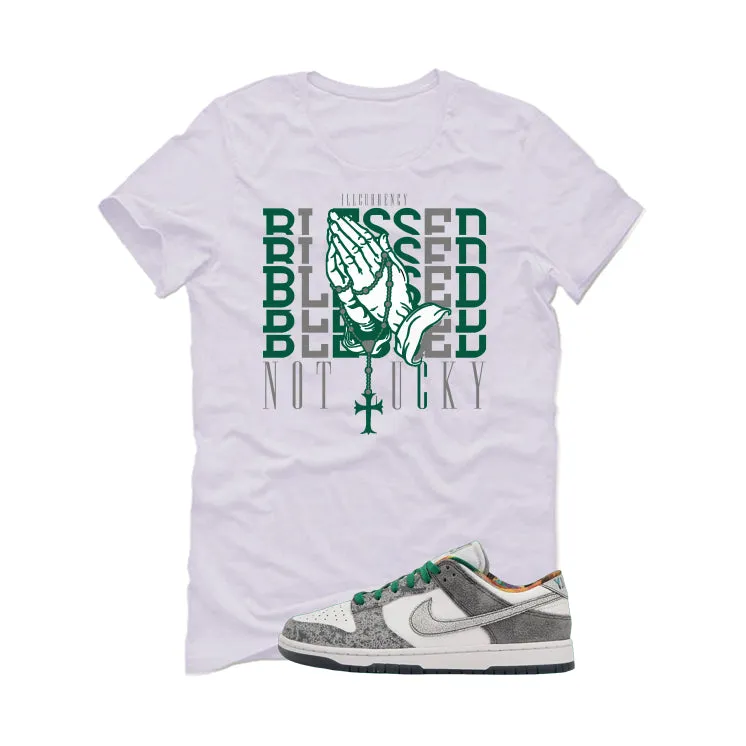 Nike Dunk Low Premium Philly White T-Shirt (Blessed not lucky)| illcurrency