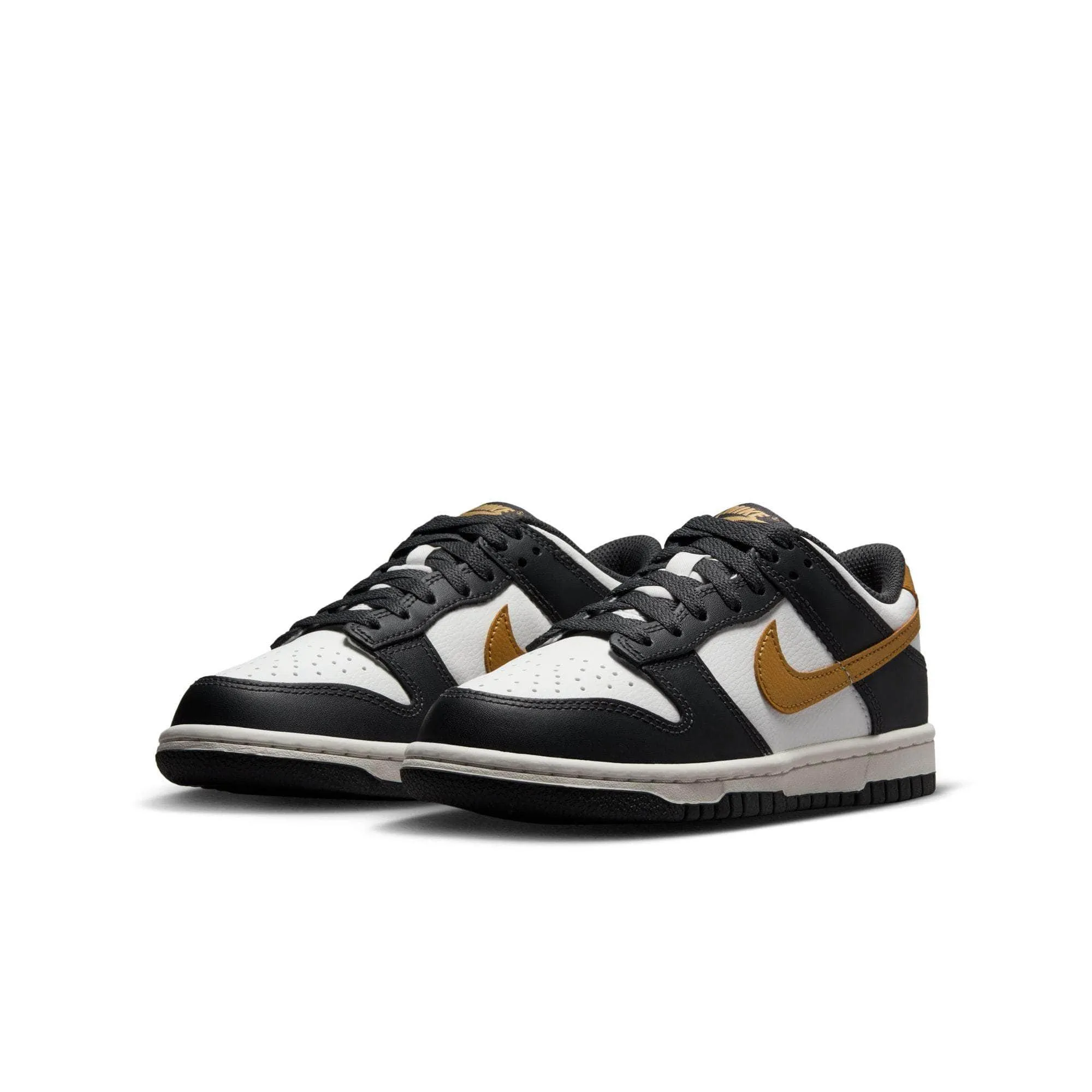 Nike Dunk Low "Summit White Metallic Gold" - Boy's Grade School