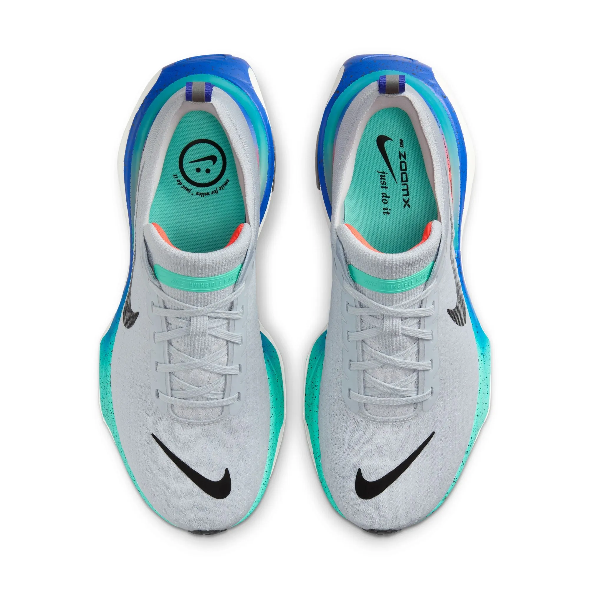 Nike Men's Invincible 3 Running Shoes Pure Platinum / Bright Mango / Cool Mint / Black