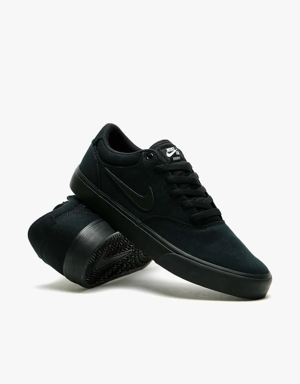 Nike SB Chron 2 Canvas Skate Shoes - Black/Black-Black