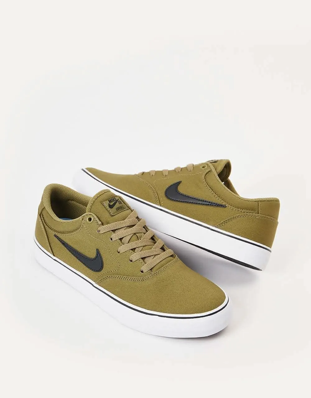 Nike SB Chron 2 Canvas Skate Shoes - Pilgrim/Black-Pilgrim-White