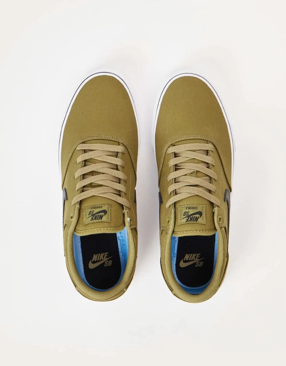 Nike SB Chron 2 Canvas Skate Shoes - Pilgrim/Black-Pilgrim-White