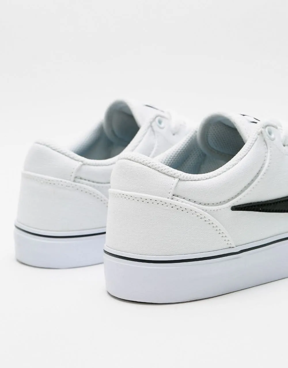 Nike SB Chron 2 Canvas Skate Shoes - White/Black-White