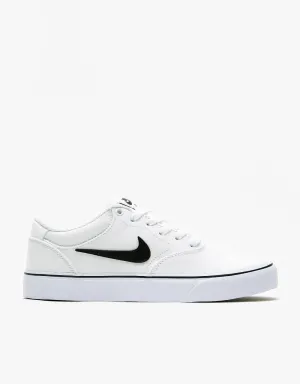 Nike SB Chron 2 Canvas Skate Shoes - White/Black-White