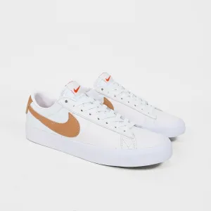 Nike SB - Orange Label Grant Taylor GT Blazer Low Shoes - White / Light Cognac