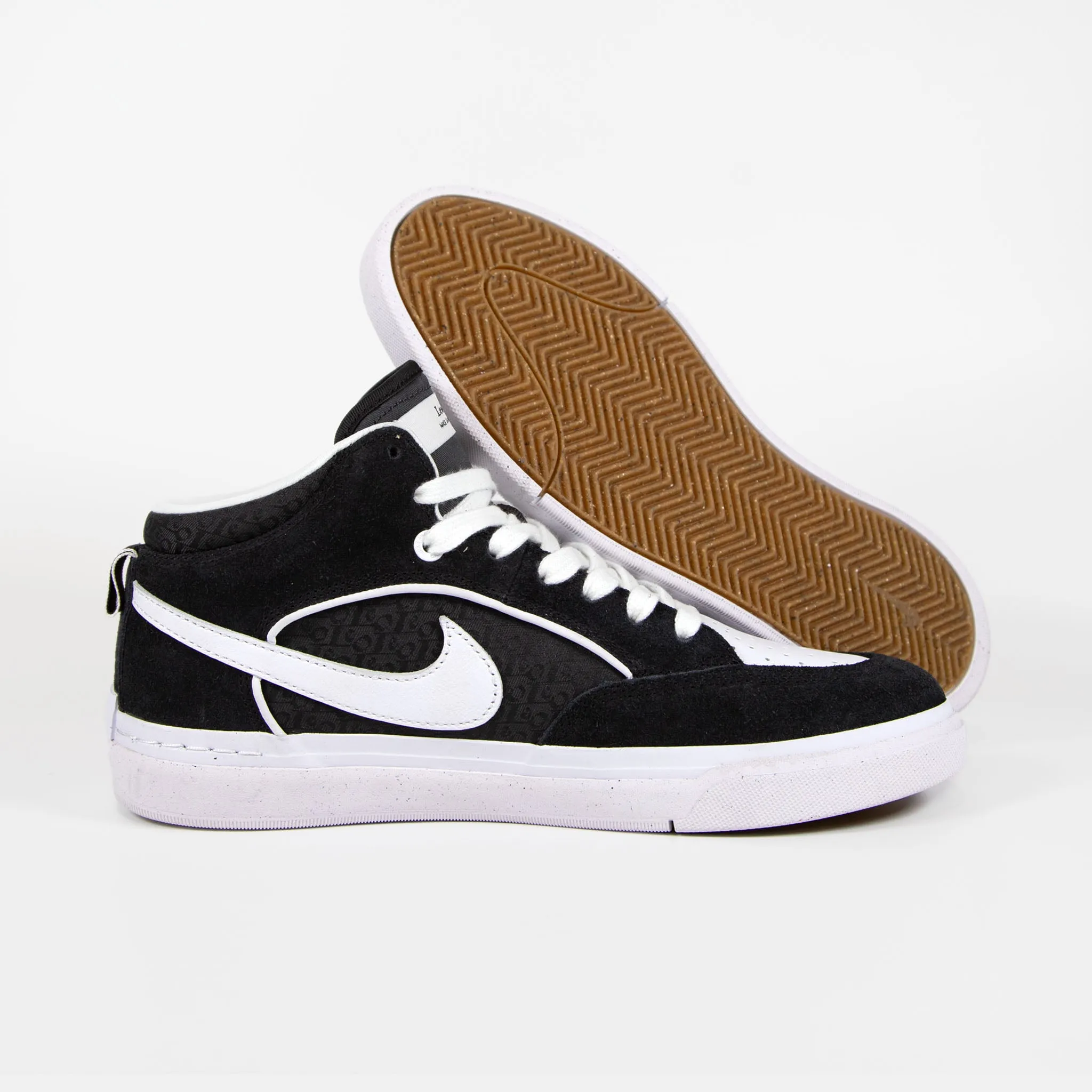 Nike SB - React Leo Baker Shoes - Black / White - Black - Gum Light Brown