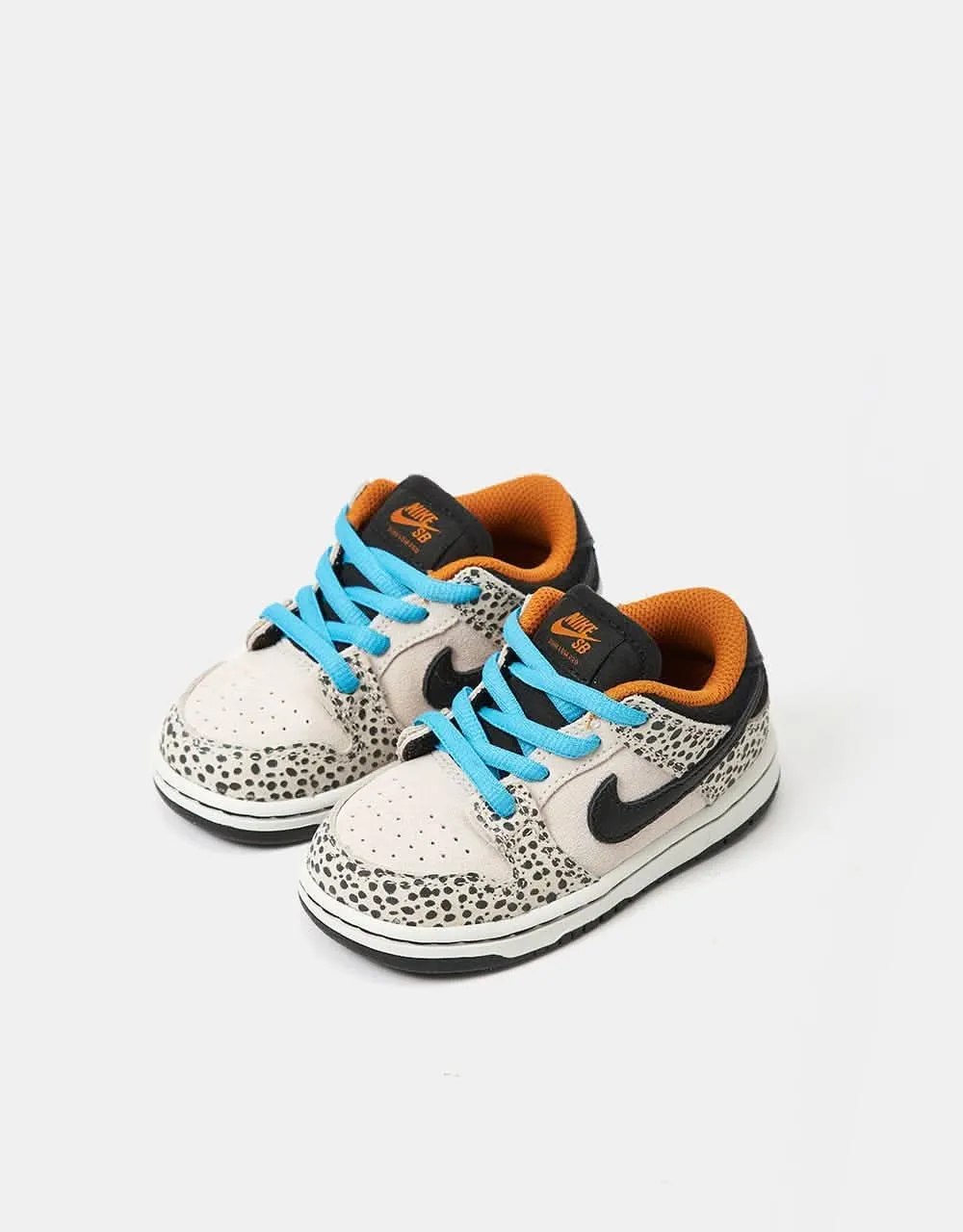 Nike SB 'Safari Electric Pack' Dunk Low Pro TD Skate Shoes - Phantom/Black-Black-Monarch