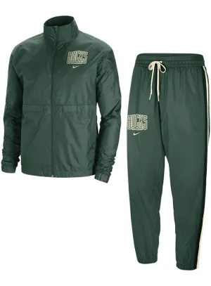 Nike Tracksuit Courtside 22 Green Milwaukee Bucks Outfit