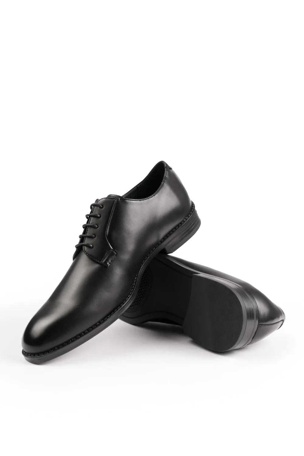 NOAH LACE UP DERBY FORMAL DRESS WORK SHOES IN BLACK