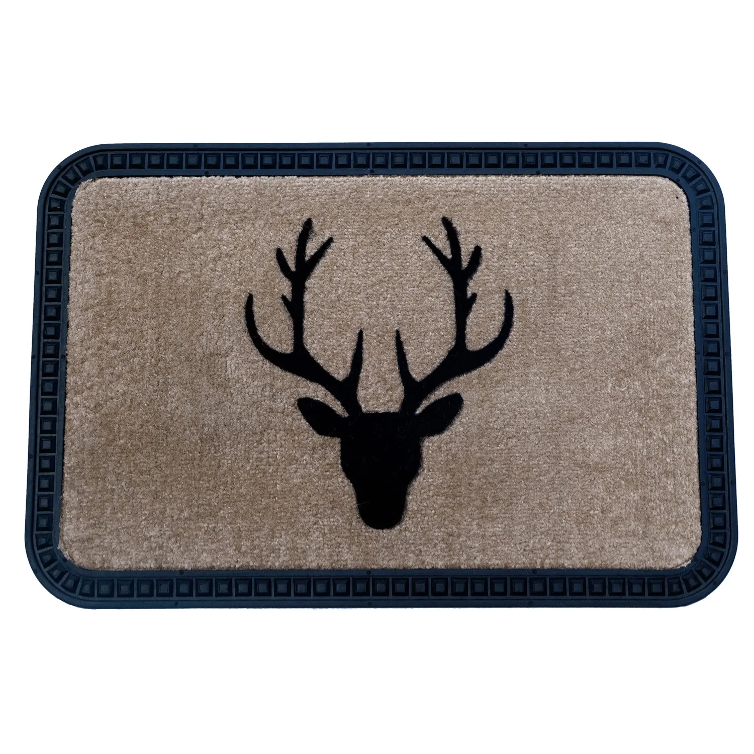 OnlyMat Elegant Reindeer Design Soft All-Purpose Mat for Door Entrance 40x60x8mm (Beige)