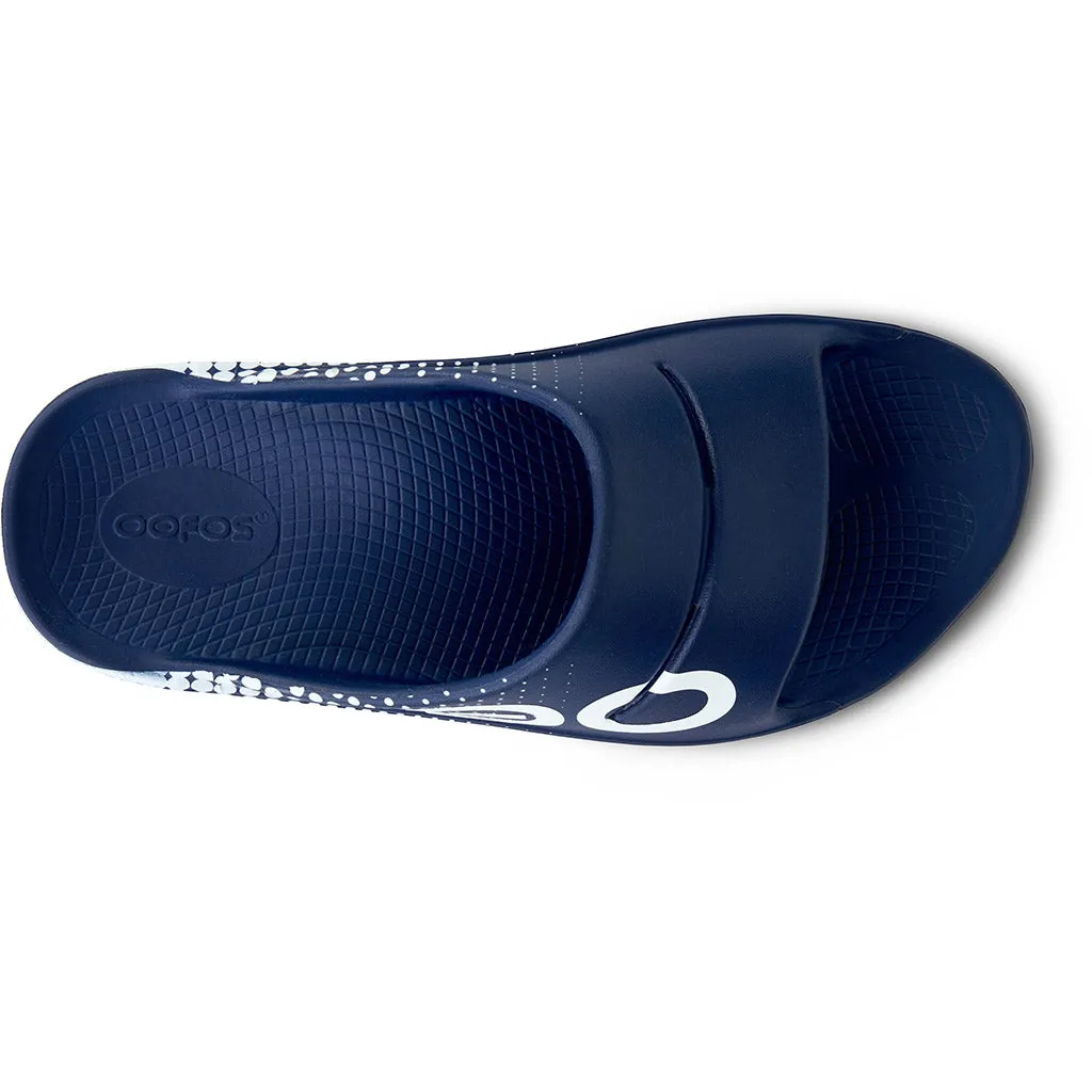 OOFOS Women's OOahh Sport Slide - Navy Matrix