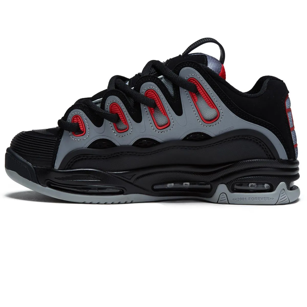 Osiris D3 2001 Shoes - Black/Light Grey/Red