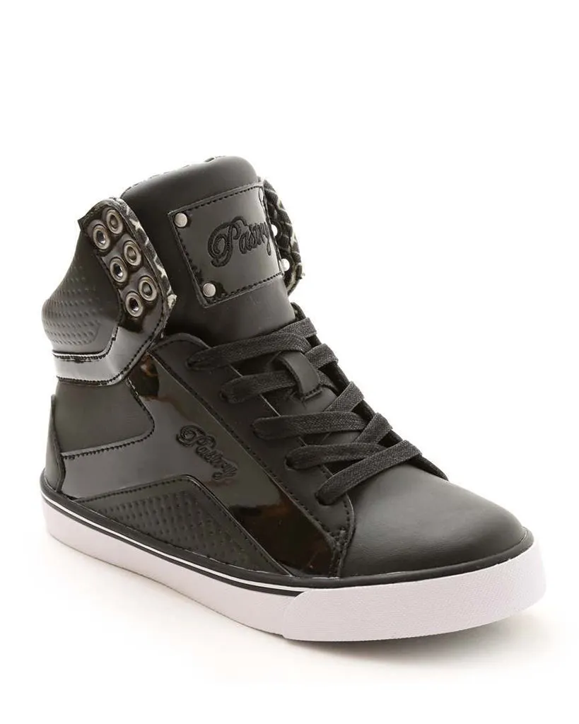 Pastry Pop Tart Grid Hip Hop Dance Sneakers - Girls/Boys - Black/White