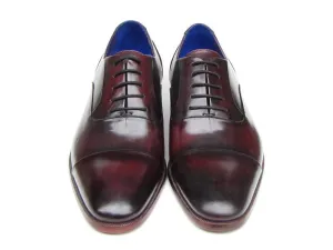 Paul Parkman Captoe Oxfords Black Purple Shoes