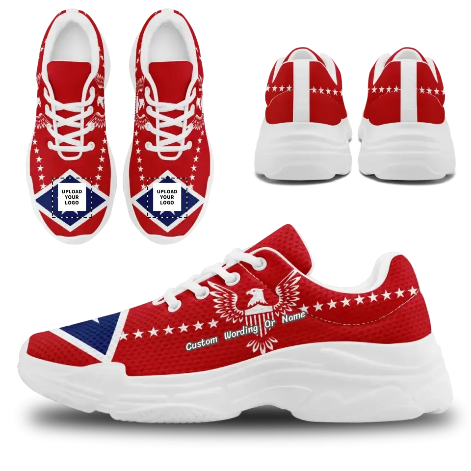 Personalized Patriotic Sneakers, Custom USA Flag Shoes, Veteran Shoes,FN020-23020199