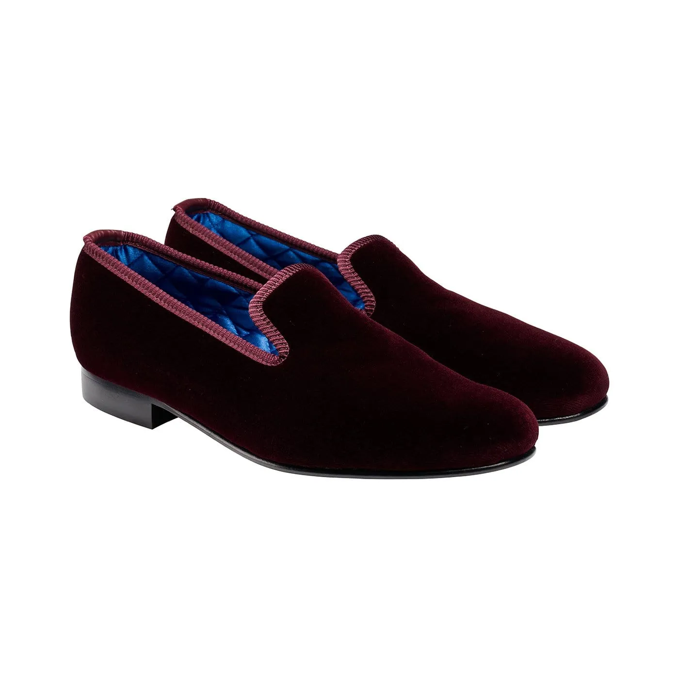 Plain Albert Burgundy Velvet