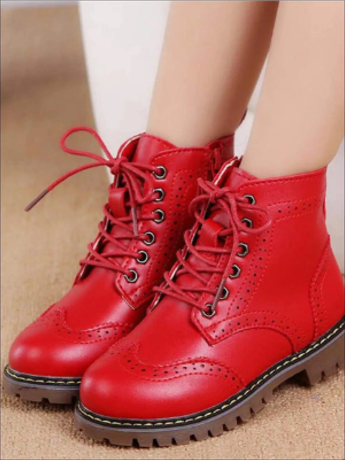 Preppy Red Boots By Liv and Mia