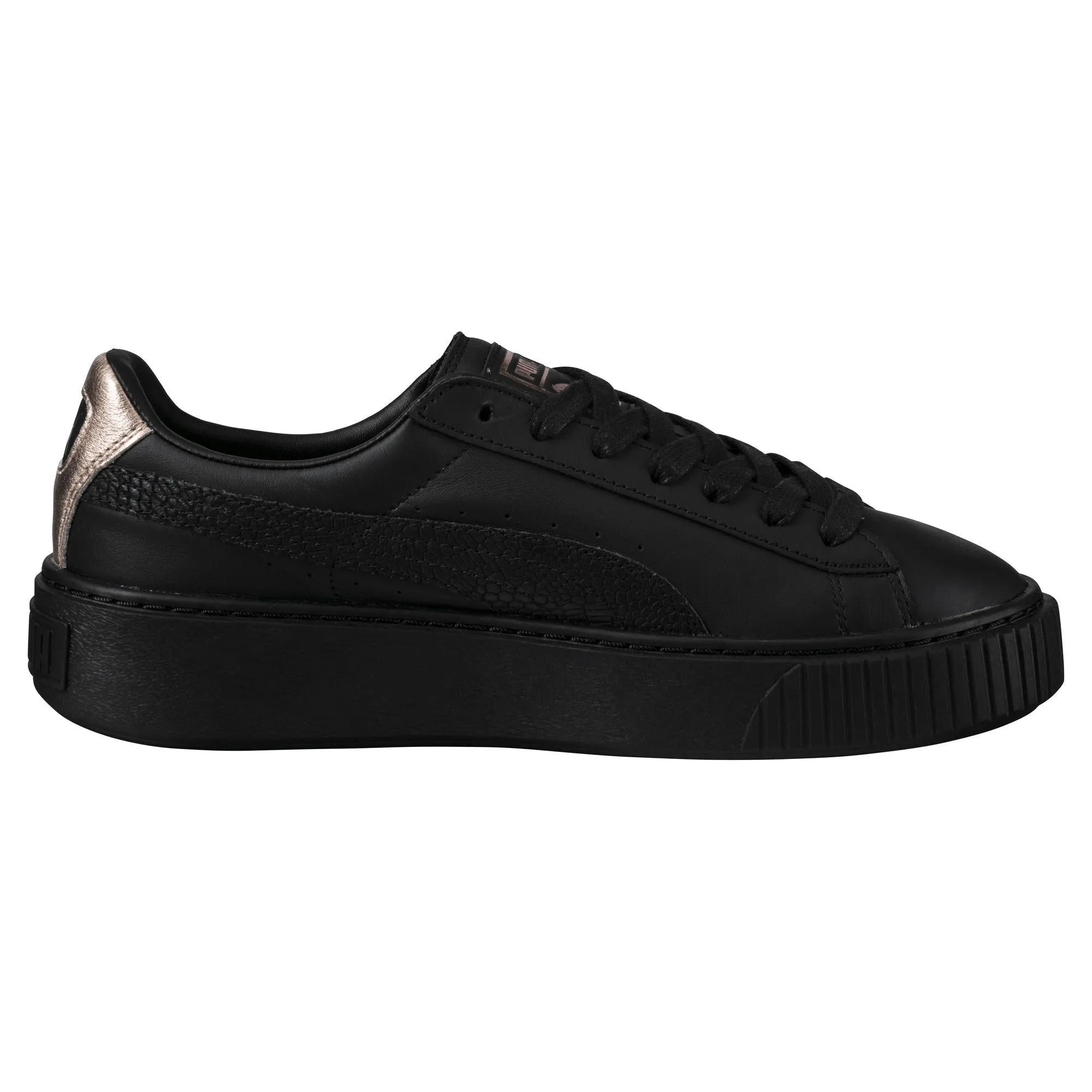 Puma scarpa sneakers da donna con zeppa Basket Euphoria RG 366814 01 nero