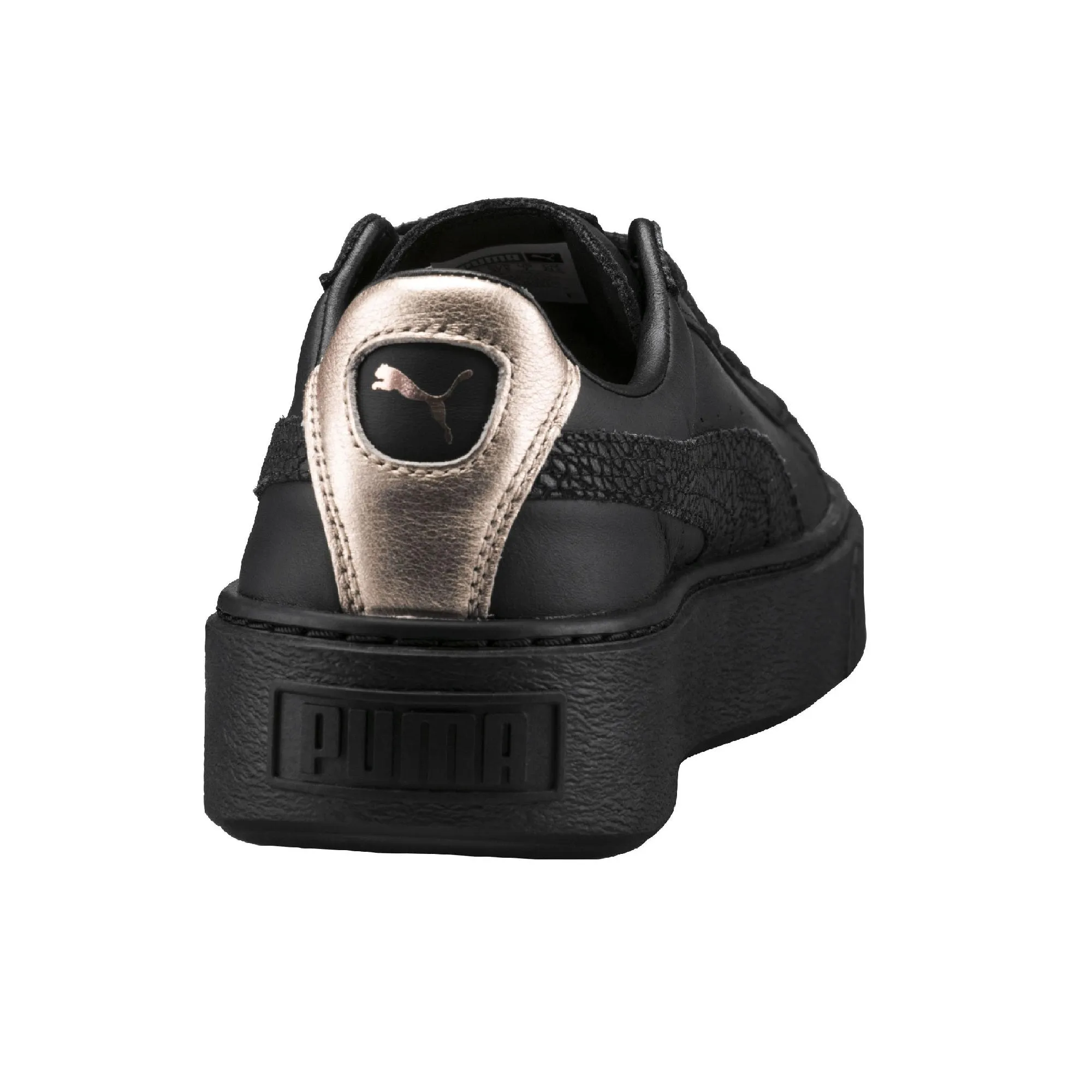 Puma scarpa sneakers da donna con zeppa Basket Euphoria RG 366814 01 nero