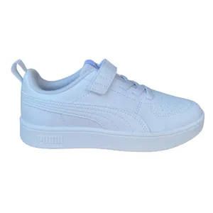 Puma scarpa sneakers da ragazzi con elastico e strappo Rickie AC PS 385836-01 bianco-grigio ghiaccio