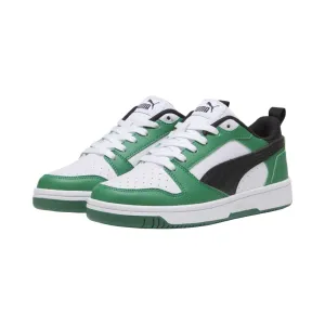 Puma scarpa sneakers da ragazzi Rebound v6 393833-05 bianco-nero-verde