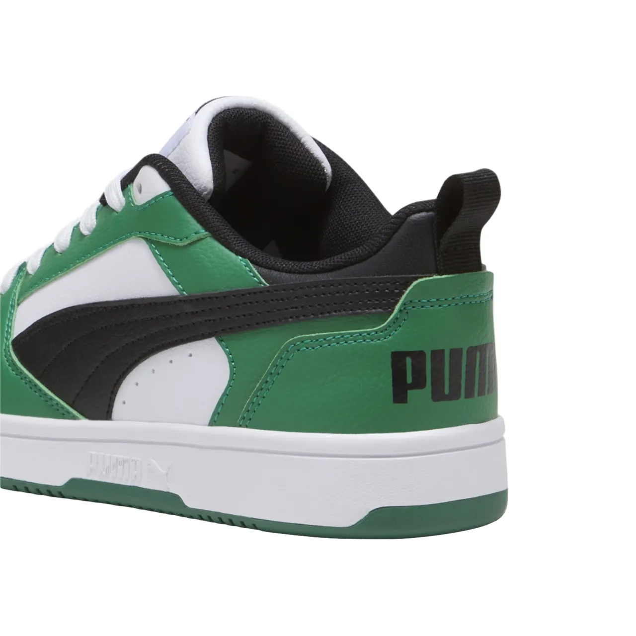 Puma scarpa sneakers da ragazzi Rebound v6 393833-05 bianco-nero-verde